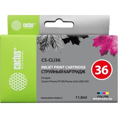 Картридж CACTUS CS-CLI36 (аналог Canon CLI-36)