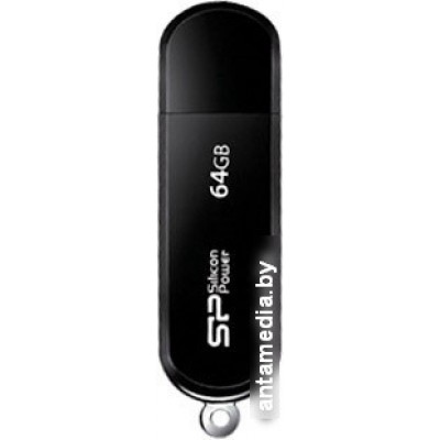 USB Flash Silicon-Power LuxMini 322 Black 64GB (SP064GBUF2322V1K)