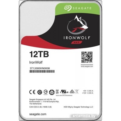 Жесткий диск Seagate IronWolf 12TB ST12000VN0008