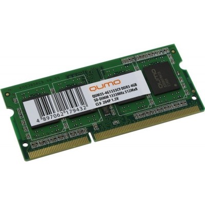 Оперативная память QUMO 8GB DDR3 SODIMM PC3-12800 QUM3S-8G1600C11R