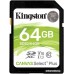 Карта памяти Kingston Canvas Select Plus SDXC 64GB