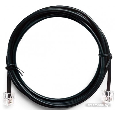 Кабель Cablexpert TC6P4CR-2M RJ11 - RJ11 (2 м, черный)