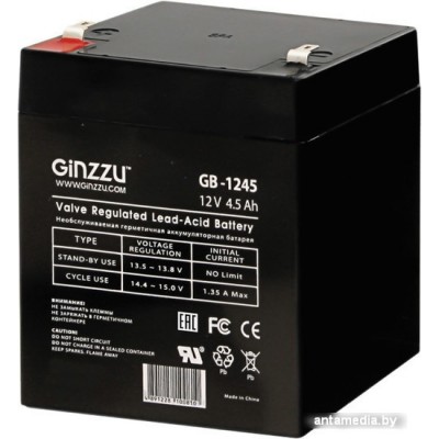 Аккумулятор для ИБП Ginzzu GB-1245 (12В/4.5 А·ч)