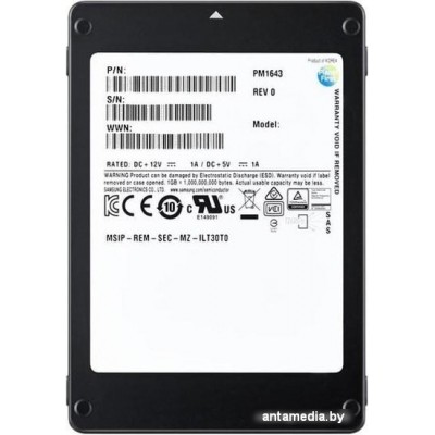 SSD Samsung PM1643a 960GB MZILT960HBHQ-00007