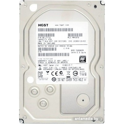 Жесткий диск HGST Ultrastar 7K4000 4TB HUS724040ALE641