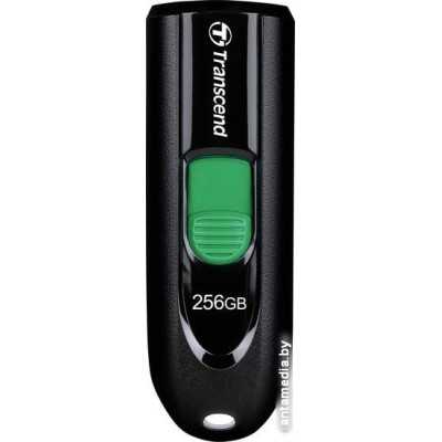 USB Flash Transcend JetFlash 790C 256GB (черный/зеленый)