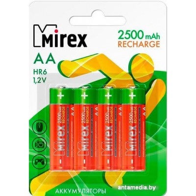 Аккумуляторы Mirex AA 2500mAh 4 шт HR6-25-E4