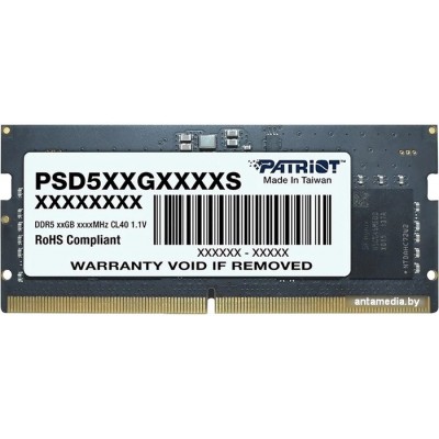 Оперативная память Patriot Signature Line 8ГБ DDR5 4800 МГц PSD58G480041S