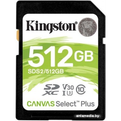 Карта памяти Kingston Canvas Select Plus SDXC 512GB