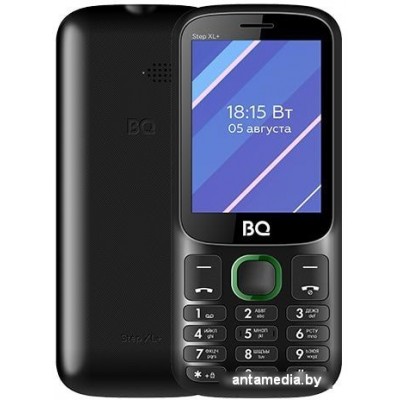 Мобильный телефон BQ-Mobile BQ-2820 Step XL+ (черный/зеленый)