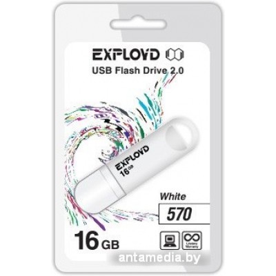 USB Flash Exployd 570 16GB (белый) [EX-16GB-570-White]