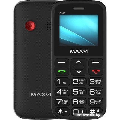Кнопочный телефон Maxvi B100 (черный)