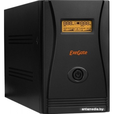 Источник бесперебойного питания ExeGate SpecialPro Smart LLB-1600.LCD.AVR.C13.RJ.USB