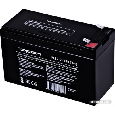 Аккумулятор для ИБП IPPON IPL12-7 (12В/7 А·ч)
