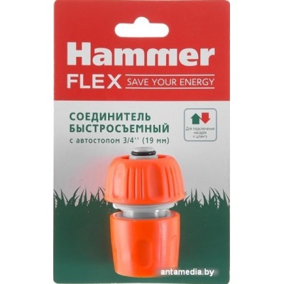 Коннектор Hammer Соединитель быстросъемный с автостопом 3/4" 236-016