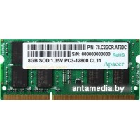 Оперативная память Apacer 4GB DDR3 SO-DIMM PC3-12800 (AS04GFA60CATBGC)