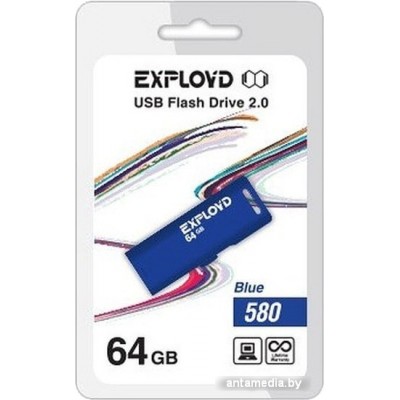USB Flash Exployd 580 64GB (синий)