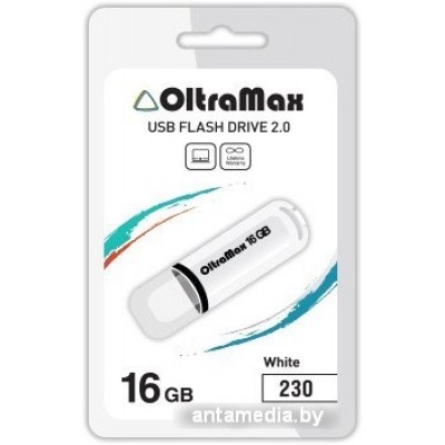 USB Flash Oltramax 230 16GB (белый) [OM-16GB-230-White]