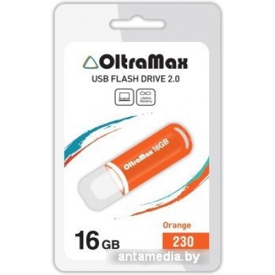 USB Flash Oltramax 230 16GB (оранжевый) [OM-16GB-230-Orange]