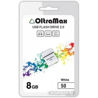 USB Flash Oltramax 50 8GB (белый)