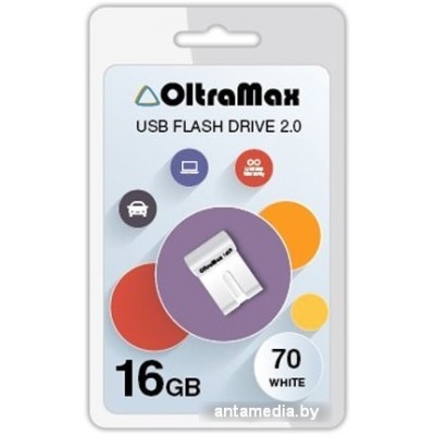 USB Flash Oltramax 70 16GB (белый)