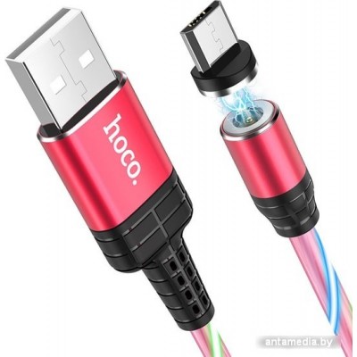 Кабель Hoco U90 microUSB (красный)