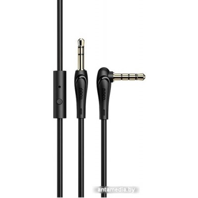 Кабель Hoco UPA15 3.5мм - 3.5мм с микрофоном (1 м, черный)