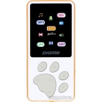 MP3 плеер Digma S4 8GB (белый/оранжевый)