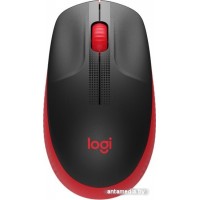 Мышь Logitech M190 (черный/красный)