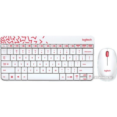 Клавиатура + мышь Logitech MK240 Nano (белый, нет кириллицы)