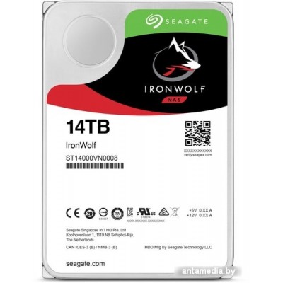 Жесткий диск Seagate IronWolf 14TB ST14000VN0008