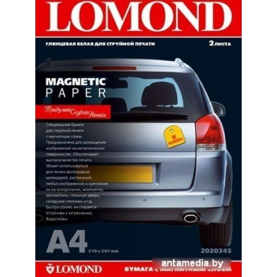 Фотобумага Lomond Magnetic Paper glossy A4, 660 г/м2 2л (2020345)
