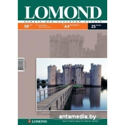 Фотобумага Lomond Матовая А4 90 г/кв.м. 25 листов (0102029)