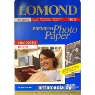 Фотобумага Lomond полуглянцевая двусторонняя A3 265 г/кв.м. 20 листов (1106302)