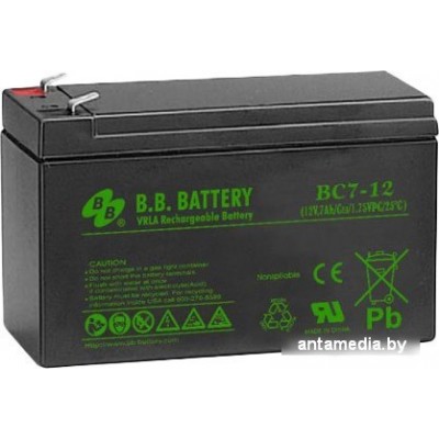 Аккумулятор для ИБП B.B. Battery BC7-12 (12В/7 А·ч)