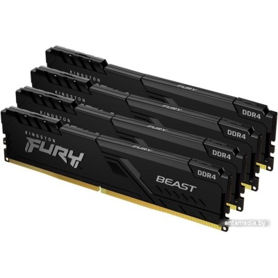 Оперативная память Kingston FURY Beast 4x16GB DDR4 PC4-25600 KF432C16BBK4/64