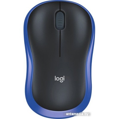 Мышь Logitech M186 (черный/синий)