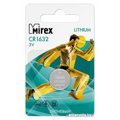 Батарейки Mirex CR1632 литиевая блистер 1 шт. 23702-CR1632-E1