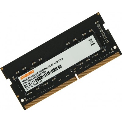 Оперативная память Digma 16ГБ DDR4 SODIMM 3200 МГц DGMAS43200016S