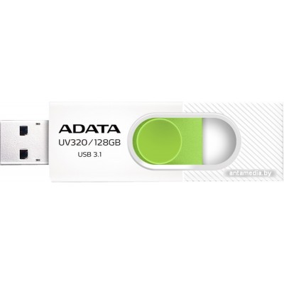 USB Flash A-Data UV320 128GB (белый/зеленый)