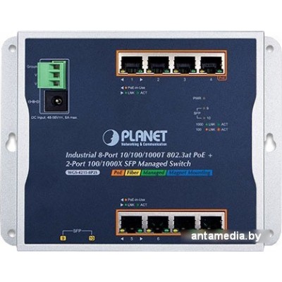 Управляемый коммутатор 2-го уровня PLANET WGS-4215-8P2S