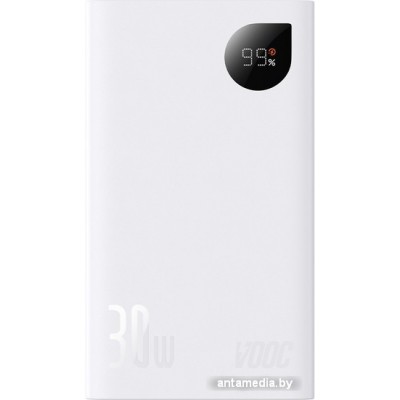 Внешний аккумулятор Baseus Adaman 2 Display Fast Charge Power Bank 30W 20000mAh VOOC Edition (белый)