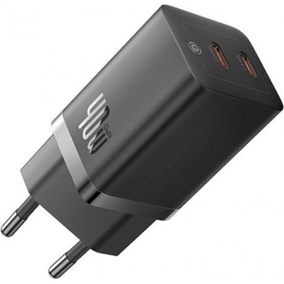 Сетевое зарядное Baseus GaN5 Pro Fast Charger C+C 40W CCGP180101 (черный)