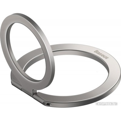 Накладка-держатель Baseus Halo Series Foldable Metal Ring Stand (серебристый)