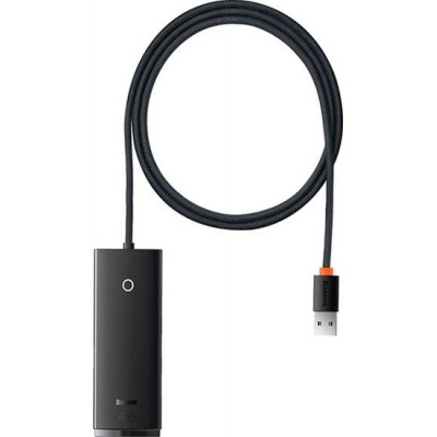 USB-хаб Baseus Lite Series 4-Port USB-A WKQX030101 (1 м, черный)