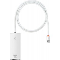 USB-хаб Baseus Lite Series 4-Port USB-A WKQX030102 (1 м, белый)