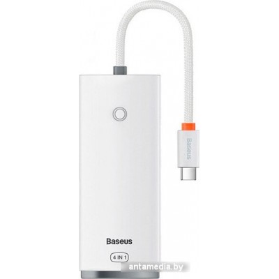 USB-хаб Baseus Lite Series 4-Port USB A - Type C WKQX030302 (0.25 м, белый)
