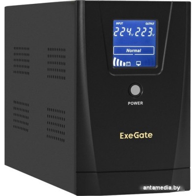 Источник бесперебойного питания ExeGate SpecialPro Smart LLB-2000.LCD.AVR.1SH.2C13.RJ.USB EX292630RUS