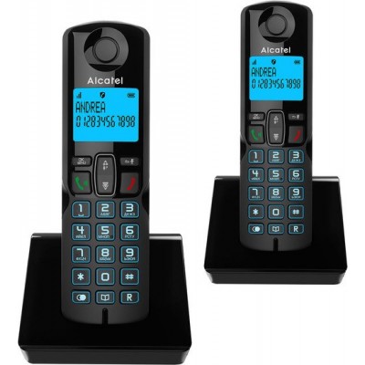 Радиотелефон Alcatel S250 DUO (черный)