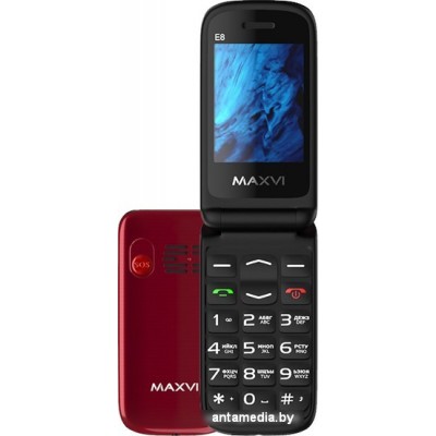 Кнопочный телефон Maxvi E8 (розовый)